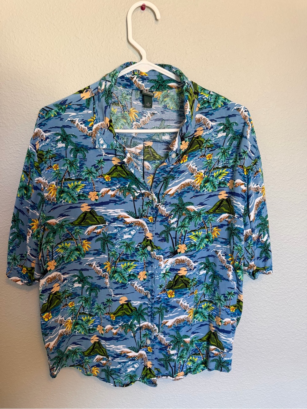 wild fable Blue Tropical Print Button-Down Shirt
